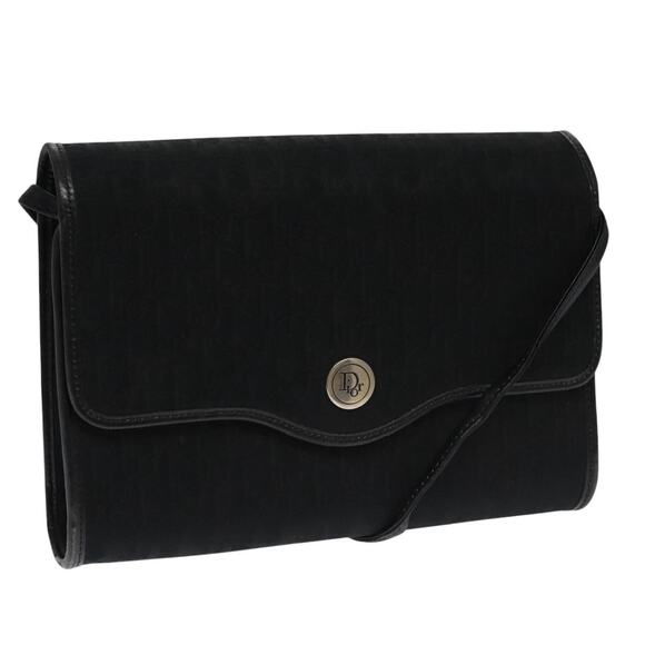 DIOR Trotter Canvas Shoulder Bag Black - Picture 1 of 16